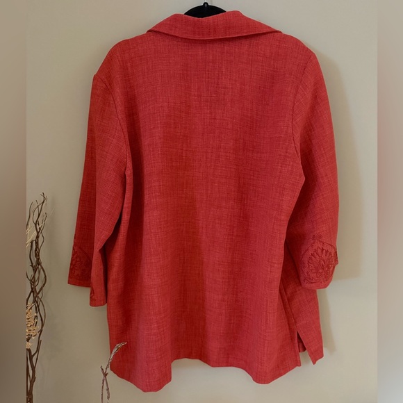 Tradition Red Embroidered Jacket - Picture 2 of 6